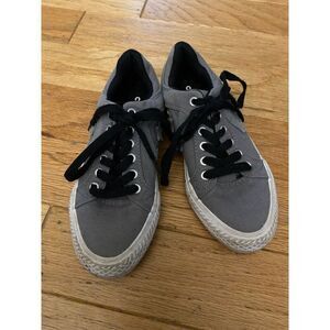 Converse All Star kid's Unisex Grey Canvas lace up Sneakers size 13